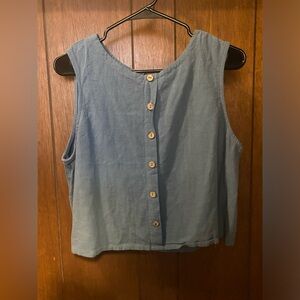 Sleeveless Button Down Vest